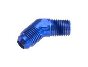 Redhorse 823-06-06-1 Red Horse Performance 823-06-06-1 RHP823-06-06-1 -06 45 DEGREE MALE ADAPTER TO -06 (3/8&#34;) NPT MALE - BLUE