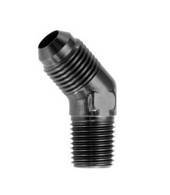 Redhorse 823-10-08-2 Red Horse Performance 823-10-08-2 RHP823-10-08-2 -10 45 DEGREE MALE ADAPTER TO -08 (1/2&#34;) NPT MALE - BLACK