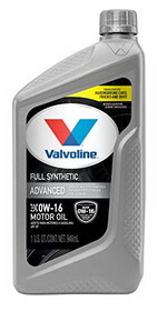 Valvoline 878400 Valvoline Advanced Full Synthetic SAE 0W-16 Motor Oil 1 QT