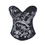 Muka Womens Black Corset Top Waist Cincher Bustier Lingerie Halloween Costume