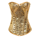 Muka Strapless Gold Fashion Beaded Overbust Corset, Valentine's Gift Idea
