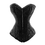 Muka Women Black Boned Corset Plus Size Halloween Bustier Waist Cincher
