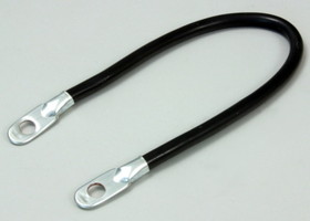 MVP 8099761 Battery Cable, 4 Gauge, 10", W/ 5/16" Rings, Black