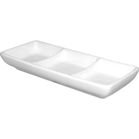 International Tableware 3-Compartment Dish - Bright White