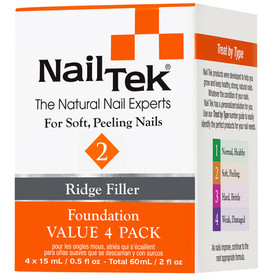 Nailtek 55815 Foundation 2 Pro Pack - 4/0.5 Oz, 4/pack