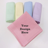 Personalized Combed Cotton Handkerchiefs 12 Pieces Embroidery Handkerchiefs 16" x 16"