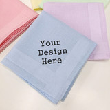 Muka Custom Embroidery 100% Combed Cotton Soft Handkerchiefs 16" x 16"