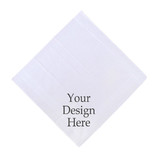 Personalized 12 Pcs White Cotton Embroidery Handkerchiefs 15 x 15 Inch