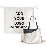 Muka Custom Dust Bag Sublimation Drawstring Pouch for Handbag Purse Shoes Large Satin Cover Storage Bag Silk Texture