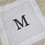 Muka Personalized Embroidered Letter Cloth Dinner Napkins Cotton Thick with Hemstitched Mitered Corners Custom White Linen Napkin for Wedding Dinner Gift