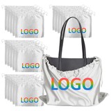 Muka 20 PCS Custom Imprint Thick Satin Dust Bag Drawstring Pouch for Handbag Purse Shoes Gift Bag