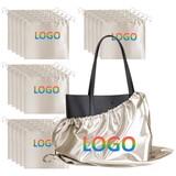 Muka 20 PCS Custom Imprint Satin Dust Bag Drawstring Pouch for Handbag Purse Shoes Gift Bag
