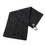 Muka Golf Towel with Carabiner Clip, Microfiber Waffle Pattern, Black