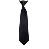 TopTie Kid's Black Neckties 10" Pre-Tied Polyester Neck Ties, Wholesale 5Pcs