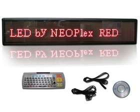NEOPlex 13-304 9"X50" Programmable Red Led Sign
