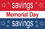 NEOPlex BN0036 Memorial Day Savings Stars 24"x 36" Vinyl Banner