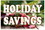 NEOPlex BN0097 Holiday Savings Time 24" X 36" Vinyl Banner