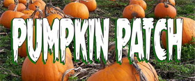 NEOPlex BN0108-3 Halloween Stop By Our Pumpkin Patch 30"X 72" Vinyl Banner