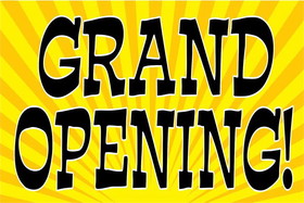 NEOPlex BN0147 Grand Opening Yellow Fireworks 24"X 36" Vinyl Banner