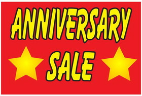 NEOPlex BN0165 Anniversary Sale Multi-color 24"x 36" Vinyl Banner