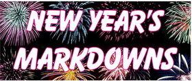 NEOPlex BN0183-3 Holiday New Year Markdowns 30"X 72" Vinyl Banner