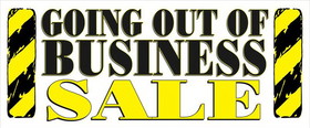NEOPlex BN0198-3 Yellow Signs Going Out Of Business Sale 30"X 72" Vinyl Banner