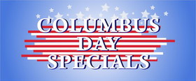 NEOPlex BN0203-3 Holiday Columbus Day Specials 30"X 72" Vinyl Banner