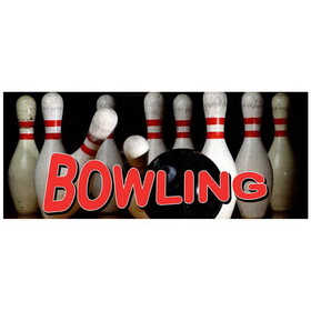 NEOPlex BN0238-3 Bowling 30" X 72" Vinyl Banner
