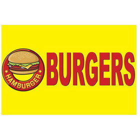 NEOPlex BN0239 Burgers Yel/Red 24" X 36" Vinyl Banner