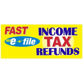 NEOPlex BN0247-3 Income Tax Refunds 30" X 72" Vinyl Banner