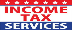 NEOPlex BN0254-3 Income Tax Services 30" X 72" Vinyl Banner