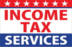 NEOPlex BN0254 Income Tax Services 24" X 36" Vinyl Banner