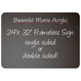 NEOPlex BNP-2432MD 24"x 32" Acrylic Matte Finish Double Sided Chalkboard