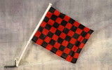 NEOPlex C-018 Checkered Red/Black Car Window Flag