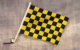 NEOPlex C-131 Checkered Yellow & Black Car Window Flag