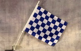 NEOPlex C-132 Checkered Blue & White Car Window Flag