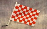 NEOPlex C-133 Checkered Red & White Car Window Flag