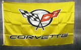 NEOPlex F-1006 Corvette Yellow Automotive Logo 3'x 5' Flag