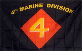NEOPlex F-1080 Marines 4th Division 3'x 5' Military Flag