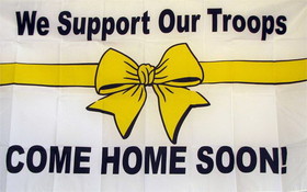 NEOPlex F-1142 We Support Our Troops 3'X 5' Economy Flag