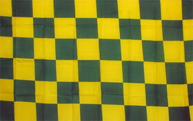 NEOPlex F-1214 Checkered Green & Yellow Poly 3'x 5' Flag