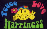 NEOPlex F-1333 Peace Love Happiness 3'X 5' Flag