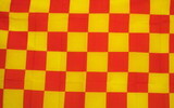 NEOPlex F-1383 Checkered Red & Yellow Poly 3'x 5' Flag