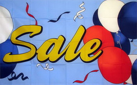 NEOPlex F-1435 Sale With Balloons 3'X 5' Flag