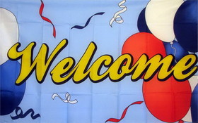 NEOPlex F-1436 Welcome Balloons 3'X 5' Flag