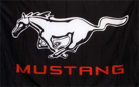 NEOPlex F-1467 Mustang Silver 3'X 5' Automotive Flag