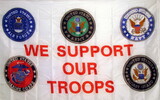 NEOPlex F-1478 We Support Our Troops 3'x 5' Military Flag