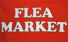 NEOPlex F-1528 Flea Market Rd/Wh 3'X 5' Flag