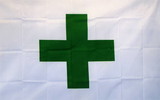 NEOPlex F-1535 Green Cross 3'X 5' Flag