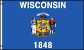 NEOPlex F-1676 Wisconsin State 2'X 3' Flag